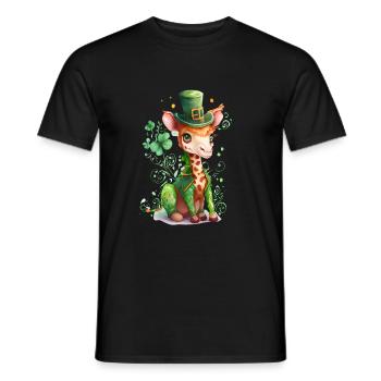 St Paddy's St Patricksday St Patrick Day - Men's T-Shirt - black - Front - AI Model Male 178 light (178cm)