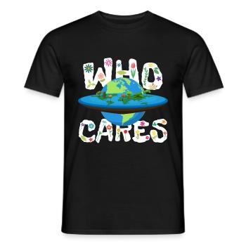 Planet Erde flach oder rund - Männer T-Shirt - Schwarz - Vorne - AI Model Male 178 light (178cm)