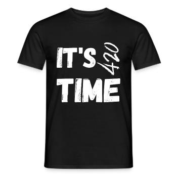 Zeit zum Rauchen - Männer T-Shirt - Schwarz - Vorne - AI Model Male 178 light (178cm)