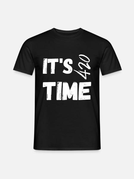 Time for smoking - Men's T-Shirt - black