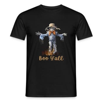 Halloween Pumpkin Horror - Men's T-Shirt - black - Front - AI Model Male 178 light (178cm)