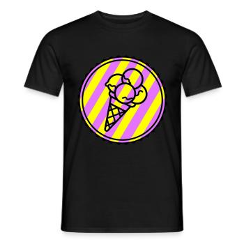Eicreme Eis Icon - Männer T-Shirt - Schwarz - Vorne - AI Model Male 178 light (178cm)