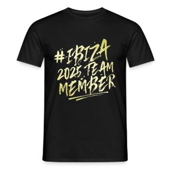 Ibiza 2025 Team - Men's T-Shirt - black - Front - AI Model Male 178 light (178cm)