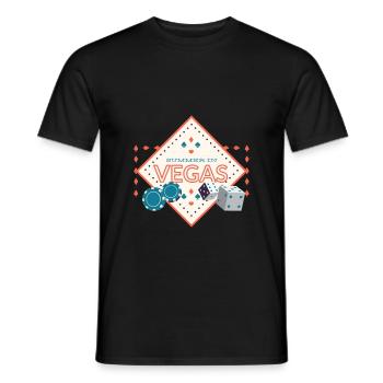 L'été à Las Vegas - T-shirt homme - noir - Devant - AI Model Male 178 light (178cm)