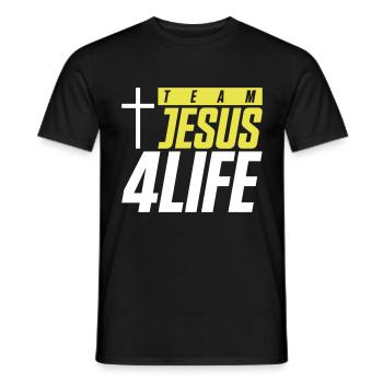 équipe jésus - T-shirt homme - noir - Devant - AI Model Male 178 light (178cm)