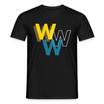 W Lettering Design Geschenke - Männer T-Shirt - Schwarz - Vorne - AI Model Male 178 light (178cm)