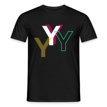 Y Letter - Men's T-Shirt - black - Front - AI Model Male 178 light (178cm)