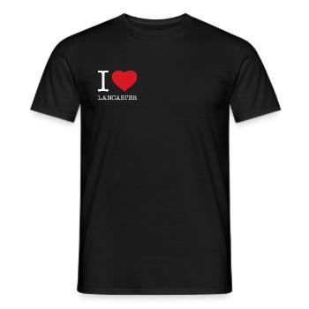 I love Lancaster - Männer T-Shirt - Schwarz - Vorne - AI Model Male 178 light (178cm)