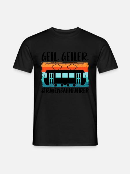 Straßenbahnfahrer Straßenbahn Stadtbahn Tram - Männer T-Shirt - Schwarz