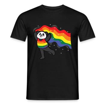 Cadeau LGBTQ PANDA LGBT - T-shirt homme - noir - Devant - AI Model Male 178 light (178cm)
