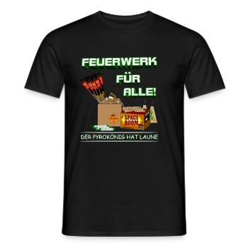 Pyro et feu d'artifice pour tous - T-shirt homme - noir - Devant - AI Model Male 178 light (178cm)
