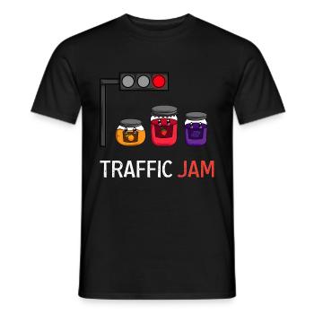 Traffic Jam Funny Illustrator Poison - Men's T-Shirt - black - Front - AI Model Male 178 light (178cm)