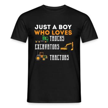 Trucks Bagger -Traktoren LKW -Liebhaber Gift - Männer T-Shirt - Schwarz - Vorne - AI Model Male 178 light (178cm)