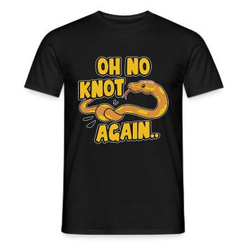 Banana Ball Python Herpétologiste Oh no Knot Again - T-shirt homme - noir - Devant - AI Model Male 178 light (178cm)