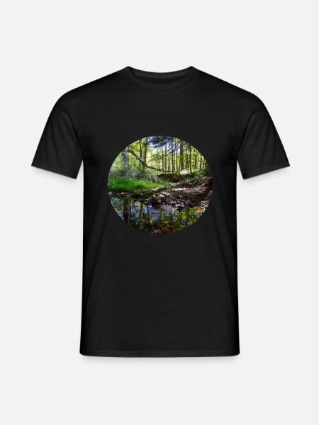 Wald Natur Fluss See Fotografie Naturliebhaber - Männer T-Shirt - Schwarz