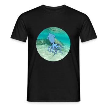 calamars sous l'eau - T-shirt homme - noir - Devant - AI Model Male 178 light (178cm)