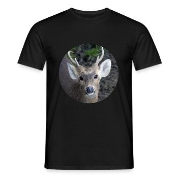 Deer Fawn Deer Deer Reindeer - Men's T-Shirt - black - Front - AI Model Male 178 light (178cm)