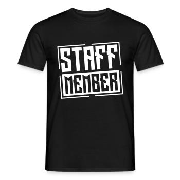 membre du personnel - T-shirt homme - noir - Devant - AI Model Male 178 light (178cm)