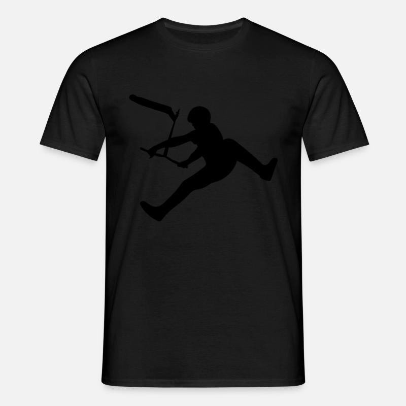 Stuntscooter Scooter Tretroller - Männer T-Shirt - Schwarz