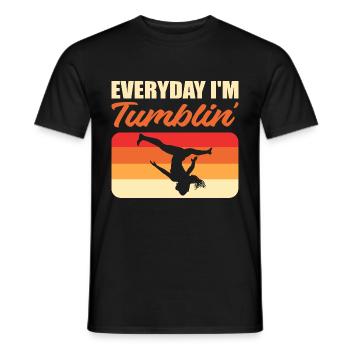 Ich bin Tumblin Entertainer Geschenk - Männer T-Shirt - Schwarz - Vorne - AI Model Male 178 light (178cm)