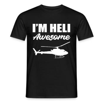 Ich bin Heli großartig Bachelor der Luftfahrt Gesc - Männer T-Shirt - Schwarz - Vorne - AI Model Male 178 light (178cm)