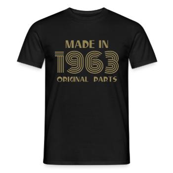 Made 1963 Geburtstag Retro - Männer T-Shirt - Schwarz - Vorne - AI Model Male 178 light (178cm)