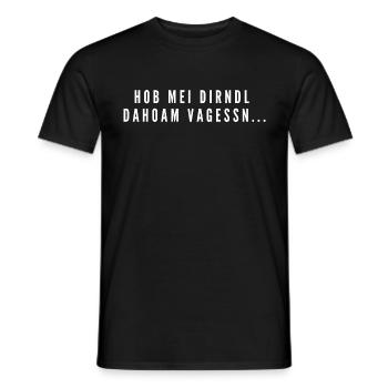 Hob mei Dirndl dahoam vagessn... - Männer T-Shirt - Schwarz - Vorne - AI Model Male 178 light (178cm)