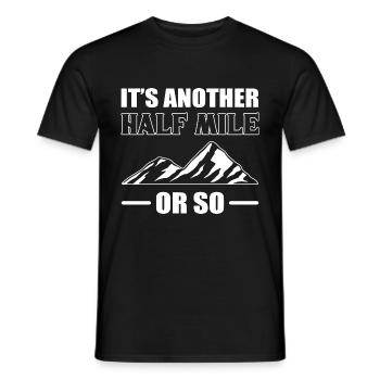 Another half mile travel guide gift - Men's T-Shirt - black - Front - AI Model Male 178 light (178cm)
