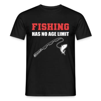 Fishing has no age fishing captain gift - Men's T-Shirt - black - Front - AI Model Male 178 light (178cm)