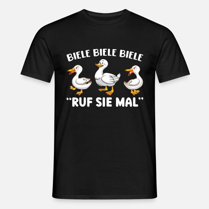 Ruf Sie Mal Biele Biele Biele Enten füttern Meme - Männer T-Shirt - Schwarz