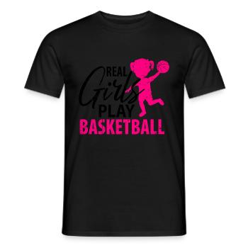 Basketball Players Basketball Women's Basketball Players - Men's T-Shirt - black - Front - AI Model Male 178 light (178cm)