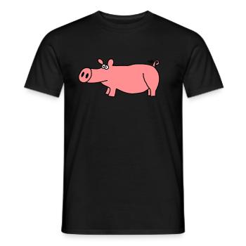 Cochon - T-shirt homme - noir - Devant - AI Model Male 178 light (178cm)