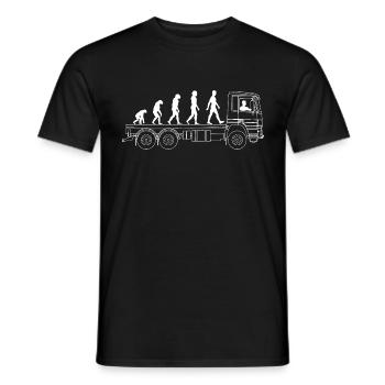 Truck driver Truck driver Truck driver Evolution - Men's T-Shirt - black - Front - AI Model Male 178 light (178cm)