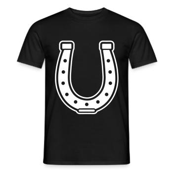Symbole en fer à cheval - T-shirt homme - noir - Devant - AI Model Male 178 light (178cm)