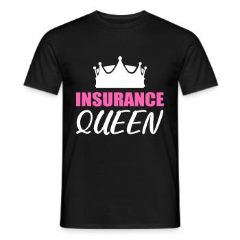 Assurance Queen Assureur Cadeau - T-shirt homme - noir - Devant - AI Model Male 178 light (178cm)