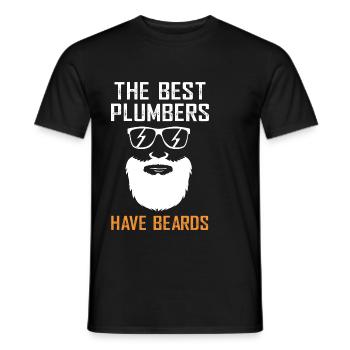 Plombier - T-shirt homme - noir - Devant - AI Model Male 178 light (178cm)