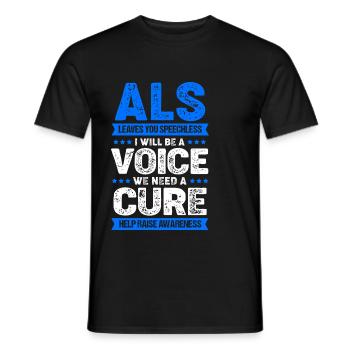 ALS Nervenkrankheit - Männer T-Shirt - Schwarz - Vorne - AI Model Male 178 light (178cm)