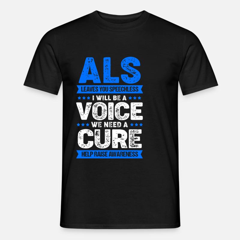 ALS Nervenkrankheit - Männer T-Shirt - Schwarz