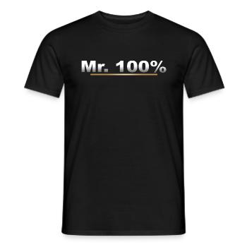 Mr. 100 Prozent - Perfektionist - Männer T-Shirt - Schwarz - Vorne - AI Model Male 178 light (178cm)