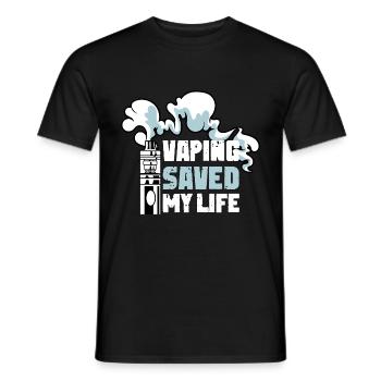 Sauvé ma vie Cadeau de propriétaire de magasin de vape - T-shirt homme - noir - Devant - AI Model Male 178 light (178cm)