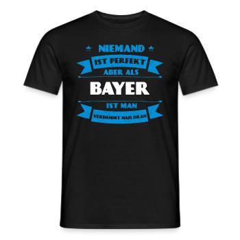 Perfekter Bayer - Bayern Deutschland - Männer T-Shirt - Schwarz - Vorne - AI Model Male 178 light (178cm)