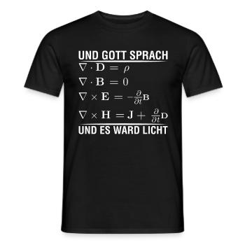 And Allah spoke, and there was light! Mathematics University - Men's T-Shirt - black - Front - AI Model Male 178 light (178cm)