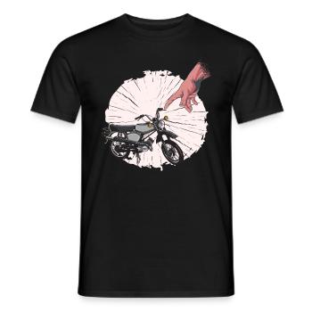 Simme fahren Schwalbe Simson KR50 KR51 S50 S51 - Männer T-Shirt - Schwarz - Vorne - AI Model Male 178 light (178cm)