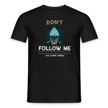Ne me suivez pas. Je fais des choses stupides | Plongée - T-shirt homme - noir - Devant - AI Model Male 178 light (178cm)