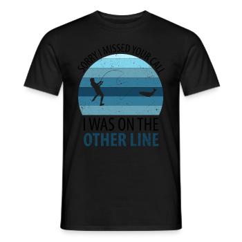 Pêche pêche - T-shirt homme - noir - Devant - AI Model Male 178 light (178cm)