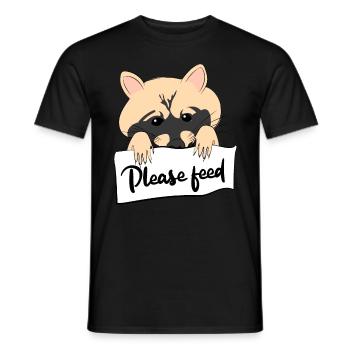 Lustige Waschbär Sprüche Retro Waschbären Raccoon - Männer T-Shirt - Schwarz - Vorne - AI Model Male 178 light (178cm)