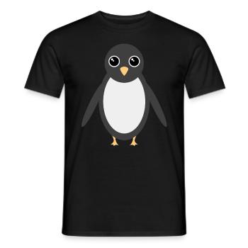 penguin - Men's T-Shirt - black - Front - AI Model Male 178 light (178cm)
