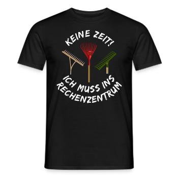 Garten - Gartenarbeit - Keine Zeit - Rechenzentrum - Männer T-Shirt - Schwarz - Vorne - AI Model Male 178 light (178cm)