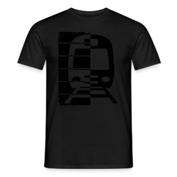 Train Railway Railway Trains Train drivers - Men's T-Shirt - black - Front - AI Model Male 178 light (178cm)