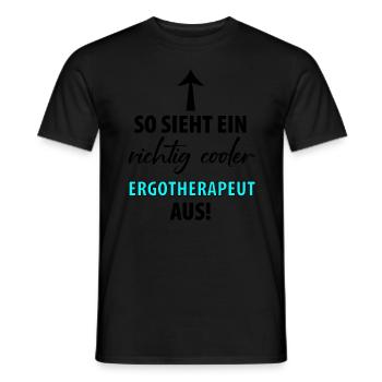 ERGOTHERAPEUT ERGOTHERAPIE - Männer T-Shirt - Schwarz - Vorne - AI Model Male 178 light (178cm)